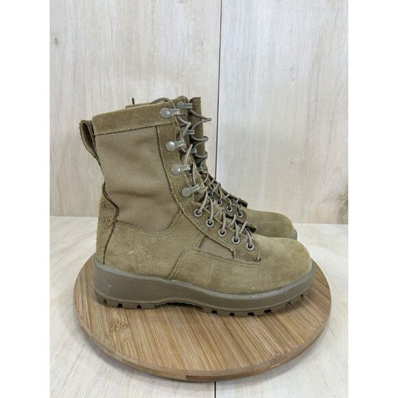 Altama Temperate Weather GTX Tan Leather Military Combat Boots Womens 6.5 Mens 5 - Picture 3 of 7